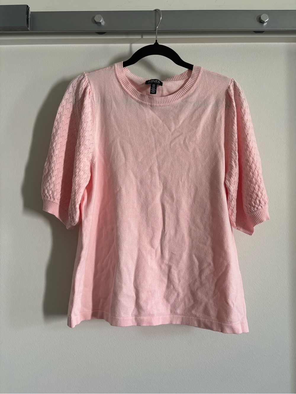 Pink Puff Sleeve Knit Top - Jones New York